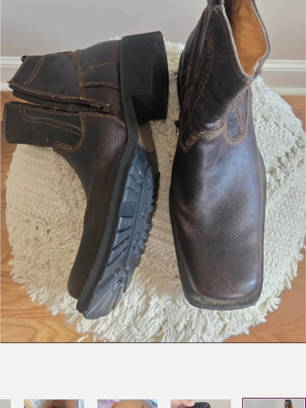 Mens BED STU Leather Boots. Like New! Size 11